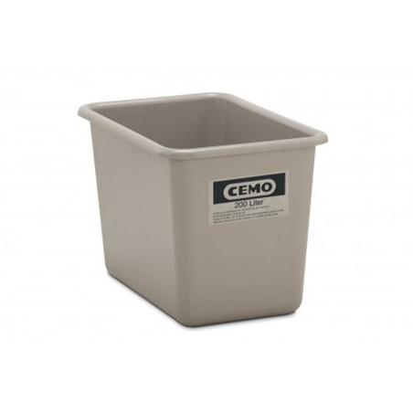 Contenedor GRP rectangular 200 litros modelo alto estándar gris
